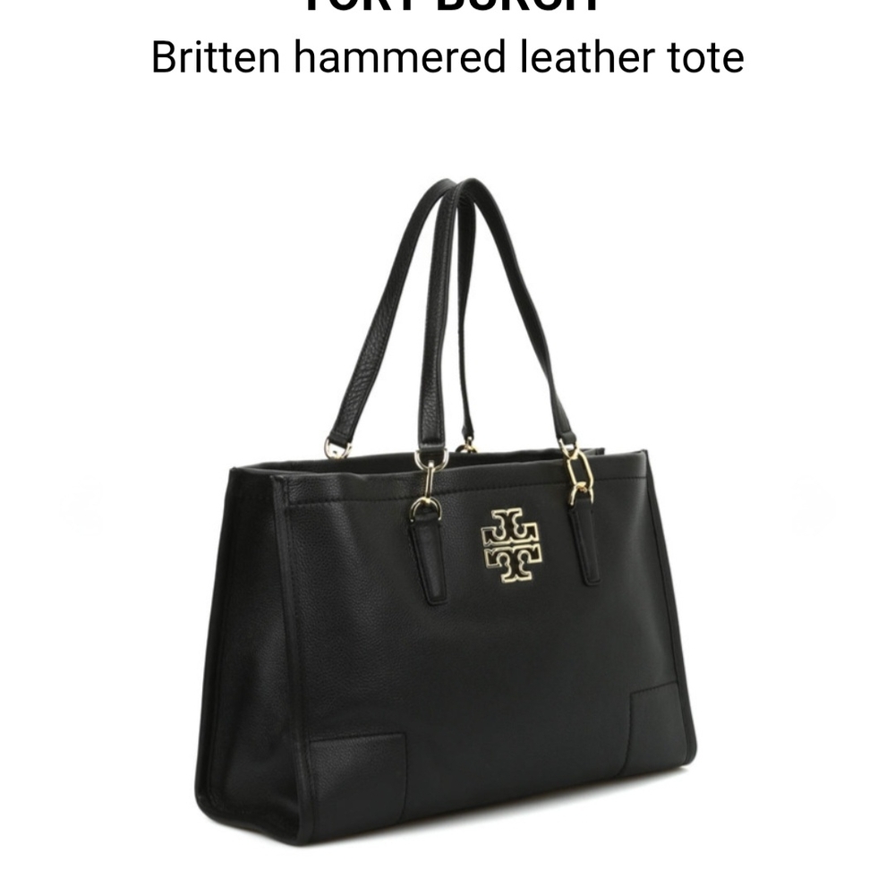 Tory Burch Black Leather Tote Bag